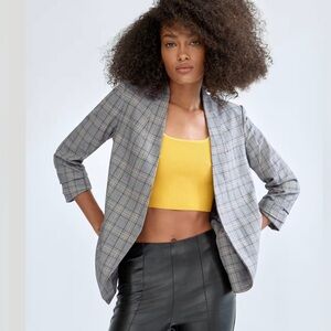 Aritzia Babaton new Power Plaid Business Casual Formal Office Blazer  Size 2